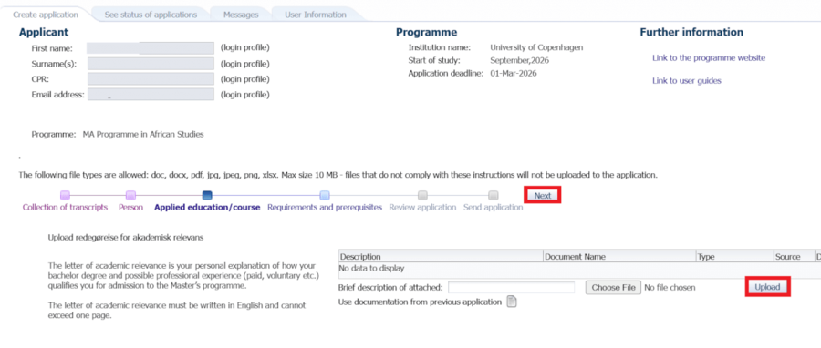 Fill in and answer any required fields in this tab.